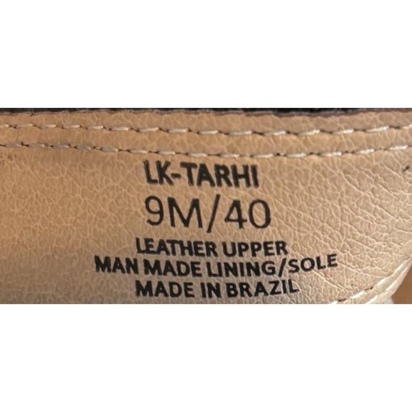 Lucky Brand Tarhi Womens Black Leather Wedge Platform Sandals Size 9 - Picture 6 of 6